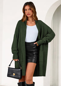 PRETTYGARDEN Women's Open Front Cardigan Long Sleeve Cozy Knit Sweaters Winter Fall Clothes Outerwear Coats