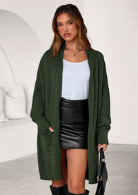 PRETTYGARDEN Women's Open Front Cardigan Long Sleeve Cozy Knit Sweaters Winter Fall Clothes Outerwear Coats