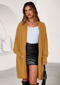 PRETTYGARDEN Women's Open Front Cardigan Long Sleeve Cozy Knit Sweaters Winter Fall Clothes Outerwear Coats