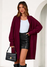 PRETTYGARDEN Women's Open Front Cardigan Long Sleeve Cozy Knit Sweaters Winter Fall Clothes Outerwear Coats