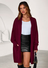 PRETTYGARDEN Women's Open Front Cardigan Long Sleeve Cozy Knit Sweaters Winter Fall Clothes Outerwear Coats