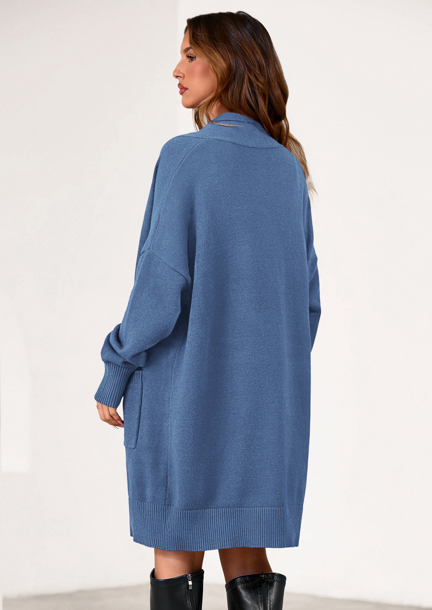 PRETTYGARDEN Women's Open Front Cardigan Long Sleeve Cozy Knit Sweaters Winter Fall Clothes Outerwear Coats