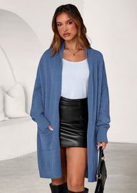 PRETTYGARDEN Women's Open Front Cardigan Long Sleeve Cozy Knit Sweaters Winter Fall Clothes Outerwear Coats