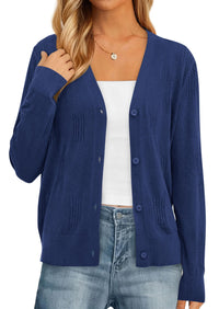 PRETTYGARDEN Women's Soft Winter Cardigan Sweaters Lightweight Knit Button Up Shrug Fall Sweater Tops PRETTYGARDEN