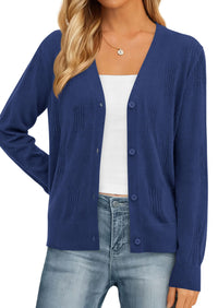 PRETTYGARDEN Women's Soft Winter Cardigan Sweaters Lightweight Knit Button Up Shrug Fall Sweater Tops PRETTYGARDEN