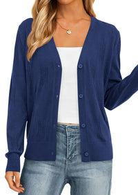 PRETTYGARDEN Women's Soft Winter Cardigan Sweaters Lightweight Knit Button Up Shrug Fall Sweater Tops PRETTYGARDEN