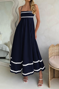 Summer Flowy Maxi Dress Casual Sleeveless Spaghetti Strap Ruffle Beach Long Dresses