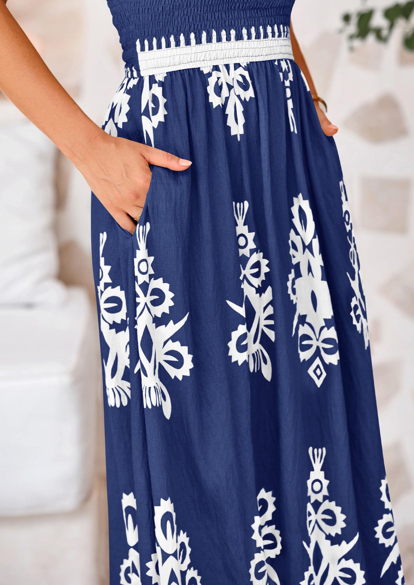 Summer Dress for Women 2025 Floral Sundress Spaghetti Strap Flowy Beach Vacation Boho Maxi Dresses