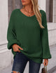 Fall Sweaters Chunky Loose Long Sleeve V Neck Oversized Dressy Casual Knit Pullover Tops