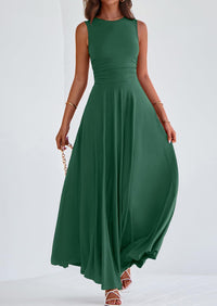 PRETTYGARDEN Womens Spring Dresses Casual Sleeveless Crewneck Aline Maxi Dress Stretch Tank Flowy Long Dresses