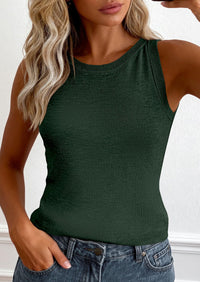 PRETTYGARDEN Tank Top for Women Summer Sleeveless Sweater Tops Spring Business Casual Work Shirts Ribbed Knit Blouses PRETTYGARDEN