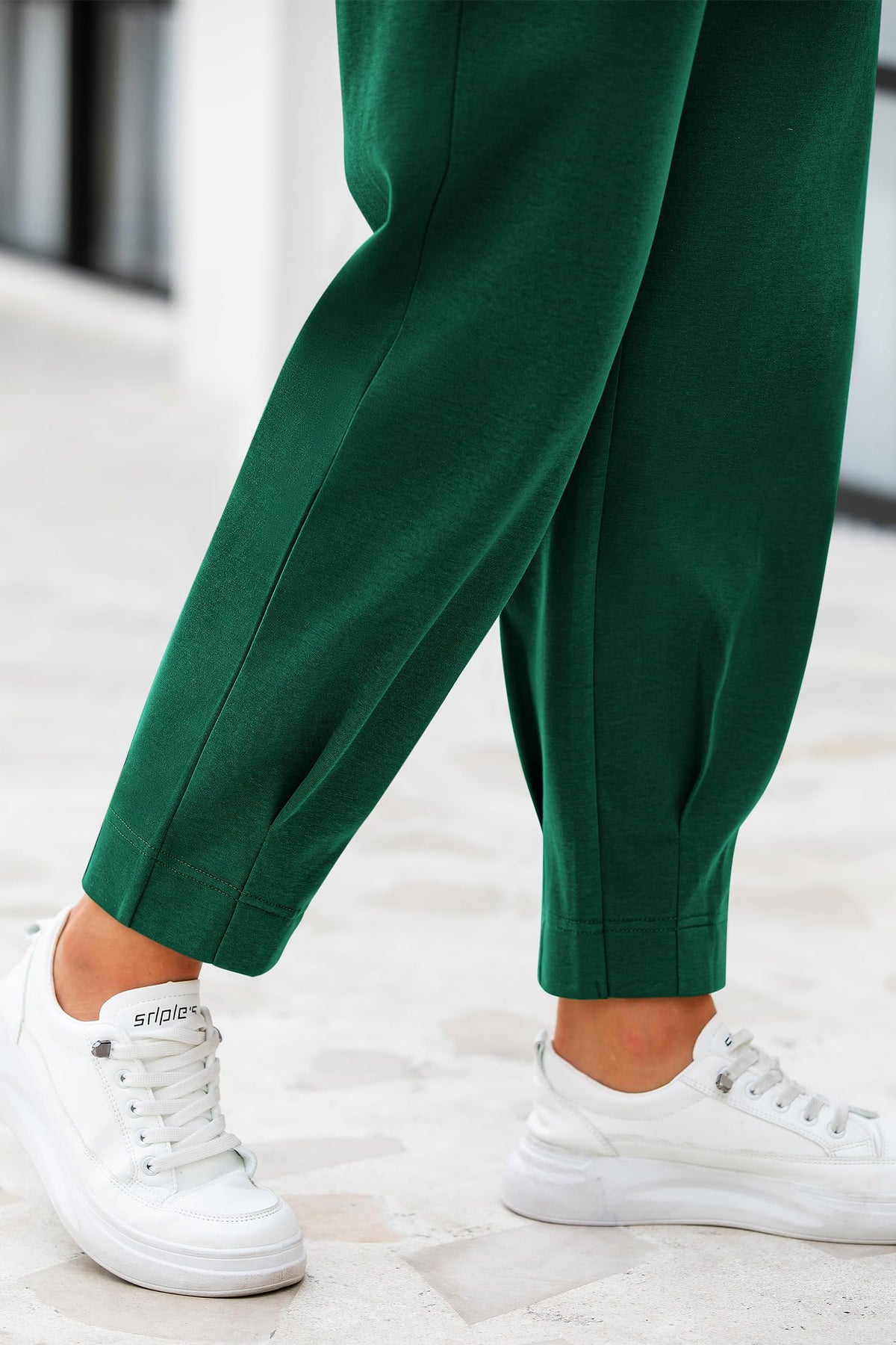 Summer High Waisted Ankle Length Trouser Slacks With Pockets