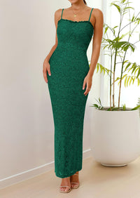 Womens Formal Cocktail Dresses Elegant Spaghetti Strap Lace Floral Bodycon Wedding Guest Dress