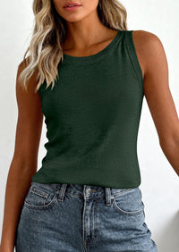 PRETTYGARDEN Tank Top for Women Summer Sleeveless Sweater Tops Spring Business Casual Work Shirts Ribbed Knit Blouses PRETTYGARDEN