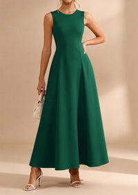 PRETTYGARDEN Women's Summer Tank Maxi Dress Spring Sleeveless Swing A Line Long Flowy Elegant Cocktail Dresses Pockets PRETTYGARDEN