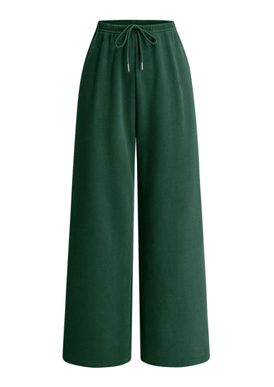 PRETTYGARDEN Womens Wide Leg Sweatpants Fleece Lounge Pants | Elastic Drawstring Waist,Baggy Jogger Yoga Sweat pants,Pockets,Fall Winter Clothes,Loose Daily Casual & Loungewear Trousers