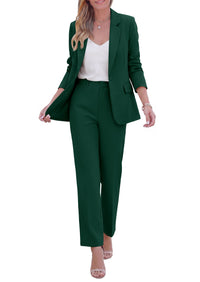 PRETTYGARDEN Two Piece Sets for Women Dressy Pant Suits | Lapel Blazer,Straight Leg Dress Pants,Professional Interview Suit Set,Business Casual Outfits,Office Work Clothes,Fall Winter
