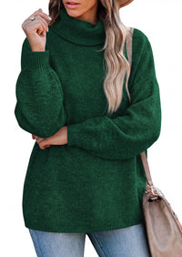 PRETTYGARDEN Women's Winter Turtleneck Sweaters Oversized Warm Pullover  Cozy Chunky Knit Sweater, Long Sleeve Tunic, Loose Fit Dressy Casual Tops, Trendy Fall Fashion Clothing, Holiday Outfits