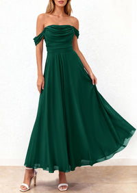 PRETTYGARDEN Womens Off Shoulder Maxi Summer Dresses 2026 Elegant Mesh Aline Swing Ruched Flowy Cocktail Wedding Guest Dress PRETTYGARDEN