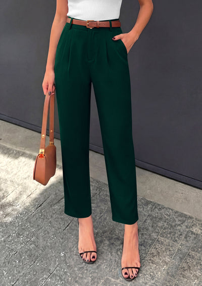PRETTYGARDEN Womens Dress Pants Summer 2026 Work Clothes Tapered High Waisted Trousers Slacks Pockets Business Casual Outfits