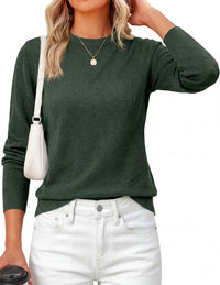 PRETTYGARDEN Womens Fall Basic Long Sleeve Sweater | Soft Knit Fabric, Classic Crew Neck Sweaters, Loose Fit Sweater, Casual Going Out Outfits, 2026 Winter Trendy Clothes