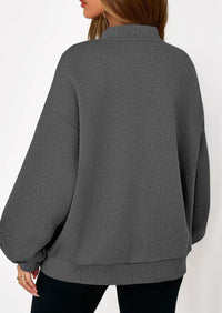 KIRUNDO Oversized Sweatshirt for Women Zip Up Bomber Jacket Fall Fashion Casual Long Sleeve Outerwear Winter Outfits PRETTYGARDEN