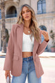 Women's 2024 Fall Business Casual Blazers Long Sleeve Notch Lapel Trendy Work Office Blazer Jackets Outerwear