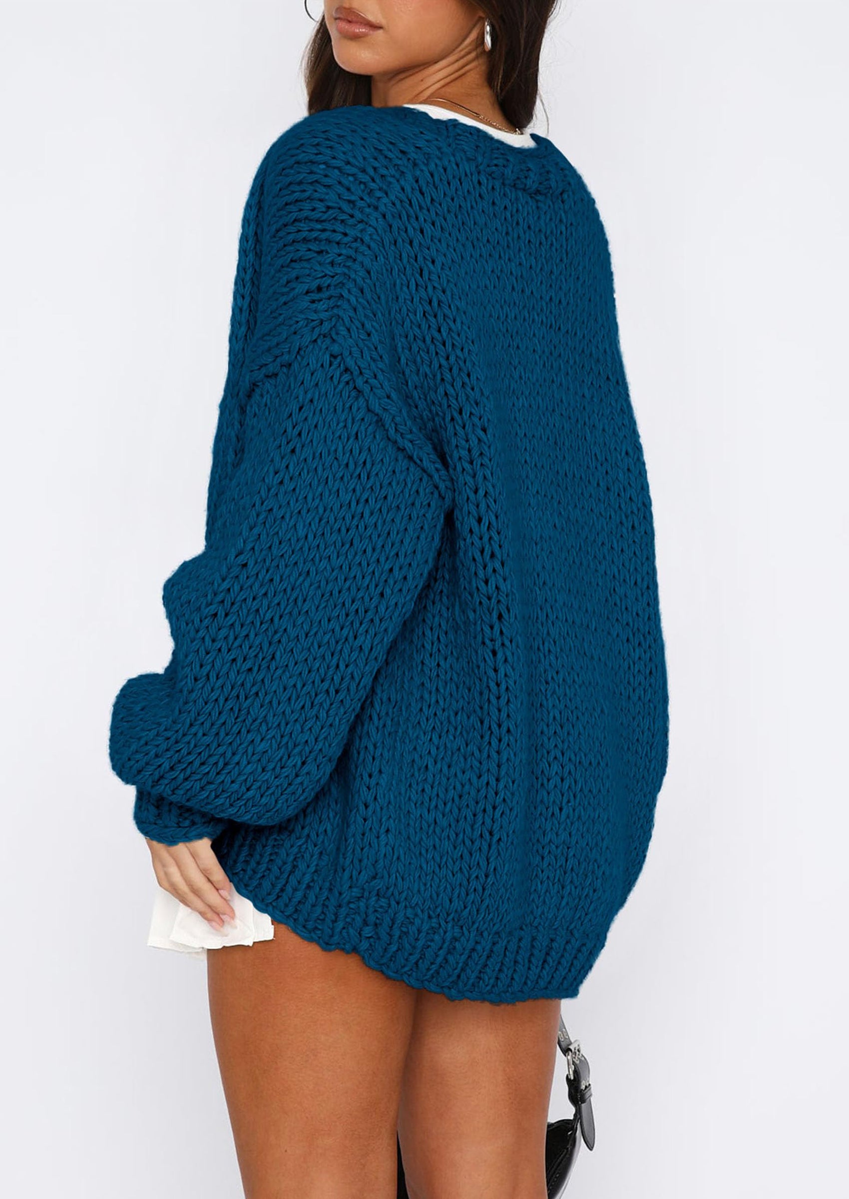 PRETTYGARDEN Cardigan Sweaters for Women Trendy Fall Fashion Long Sleeve Chunky Knit Cardigans Winter Clothing Outfits