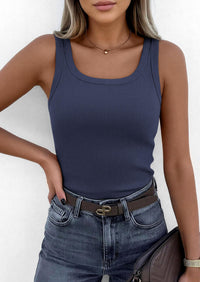 PRETTYGARDEN Womens Summer Tops Spring Cute Sleeveless Scoop Neck Workout Tank Top Casual Ribbed Knit Basic Cami Shirts PRETTYGARDEN