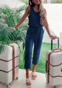 PRETTYGARDEN Two Piece Outfit Sets Casual Sleeveless Crewneck Tops and Sweatpants