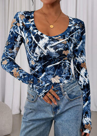 PRETTYGARDEN Womens Long Sleeve T Shirts Fall Trendy Deep V Neck Slim Fit Basic Crop Tops Casual Going Out Top