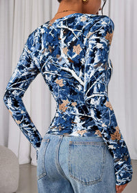 PRETTYGARDEN Womens Long Sleeve T Shirts Fall Trendy Deep V Neck Slim Fit Basic Crop Tops Casual Going Out Top