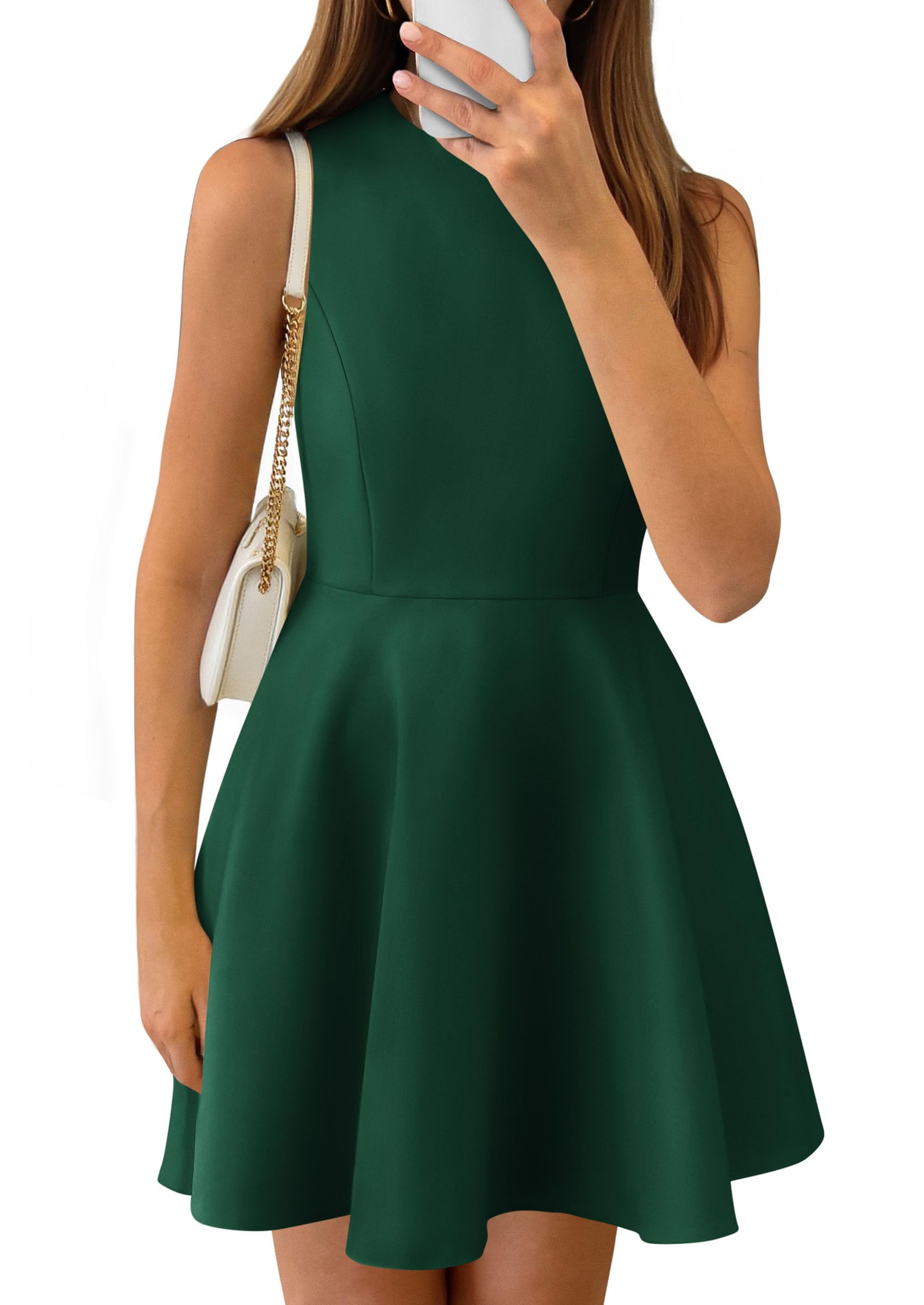 PRETTYGARDEN A Line Dresses for Women Elegant Classy Sleeveless Summer Short Tank Cocktail Party Spring Mini Dress PRETTYGARDEN