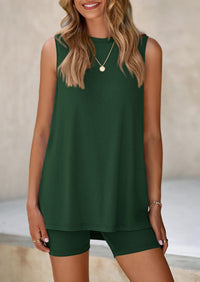 PRETTYGARDEN 2 Piece Sets for Women Summer Matching Lounge Shorts Set Resort Airport Travel Loungewear Outfits Clothing