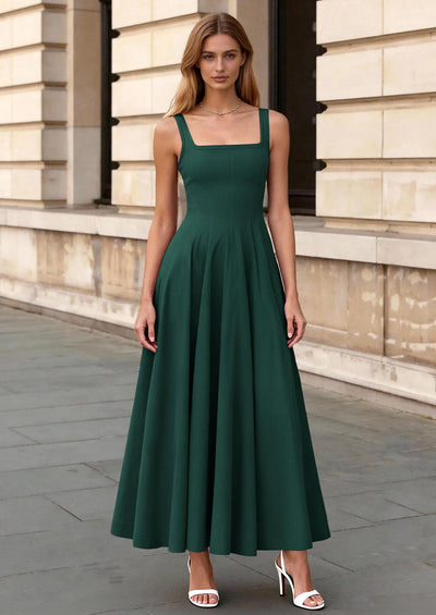 PRETTYGARDEN Cocktail Dresses for Women Formal Summer Sleeveless A Line Long Flowy Spring Wedding Guest Party Midi Dress PRETTYGARDEN