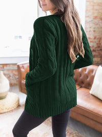 PRETTYGARDEN Women's Open Front Cardigan Sweaters Fall Fashion Button Down Cable Knit Chunky Winter Outerwear Coats