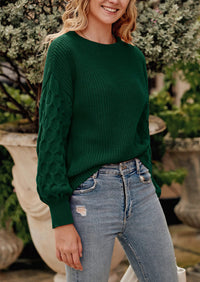 PRETTYGARDEN Women's Fall Pullover Sweater Casual Long Sleeve Loose Chunky Knit Tops Blouse Winter Fashion Clothing