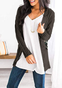 PRETTYGARDEN Women's Open Front Cardigan Sweaters Fall Fashion Button Down Cable Knit Chunky Winter Outerwear Coats