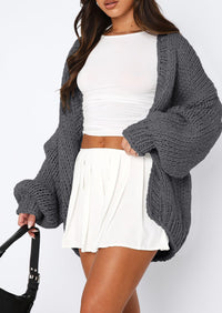 PRETTYGARDEN Cardigan Sweaters for Women Trendy Fall Fashion Long Sleeve Chunky Knit Cardigans Winter Clothing Outfits