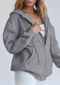 PRETTYGARDEN Women's Zip Up Y2K Hoodies Casual Long Sleeve Sweatshirts Fall Spring Track Jackets with Pockets