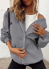 PRETTYGARDEN Women's Zip Up Y2K Hoodies Casual Long Sleeve Sweatshirts Fall Spring Track Jackets with Pockets