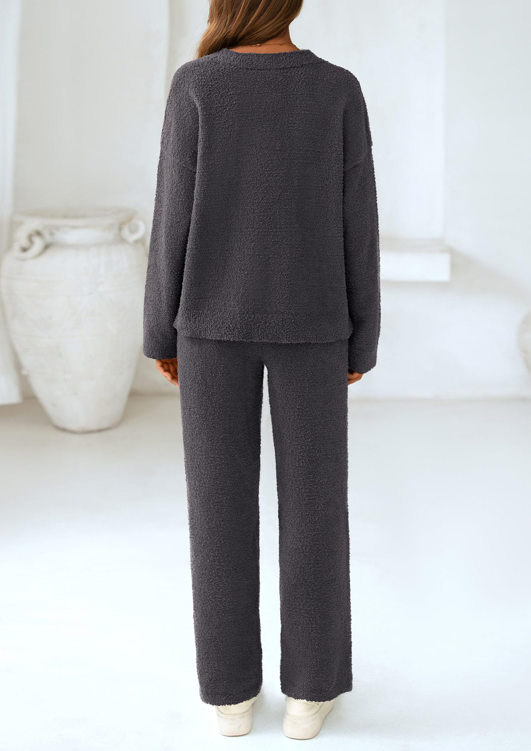 PRETTYGARDEN Lounge Sets for Women Two Piece Sweaters Pajama Set Fall Fashion Loungewear Outfits Matching Winter Clothes