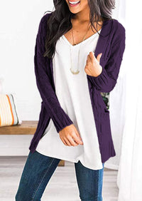 PRETTYGARDEN Women's Open Front Cardigan Sweaters Fall Fashion Button Down Cable Knit Chunky Winter Outerwear Coats