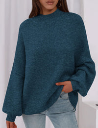 PRETTYGARDEN Women's Fall Oversized Sweaters Chunky Knit Mock Neck Long Sleeve Casual Trendy Pullover Winter Clothes PRETTYGARDEN