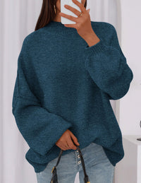 PRETTYGARDEN Women's Fall Oversized Sweaters Chunky Knit Mock Neck Long Sleeve Casual Trendy Pullover Winter Clothes PRETTYGARDEN