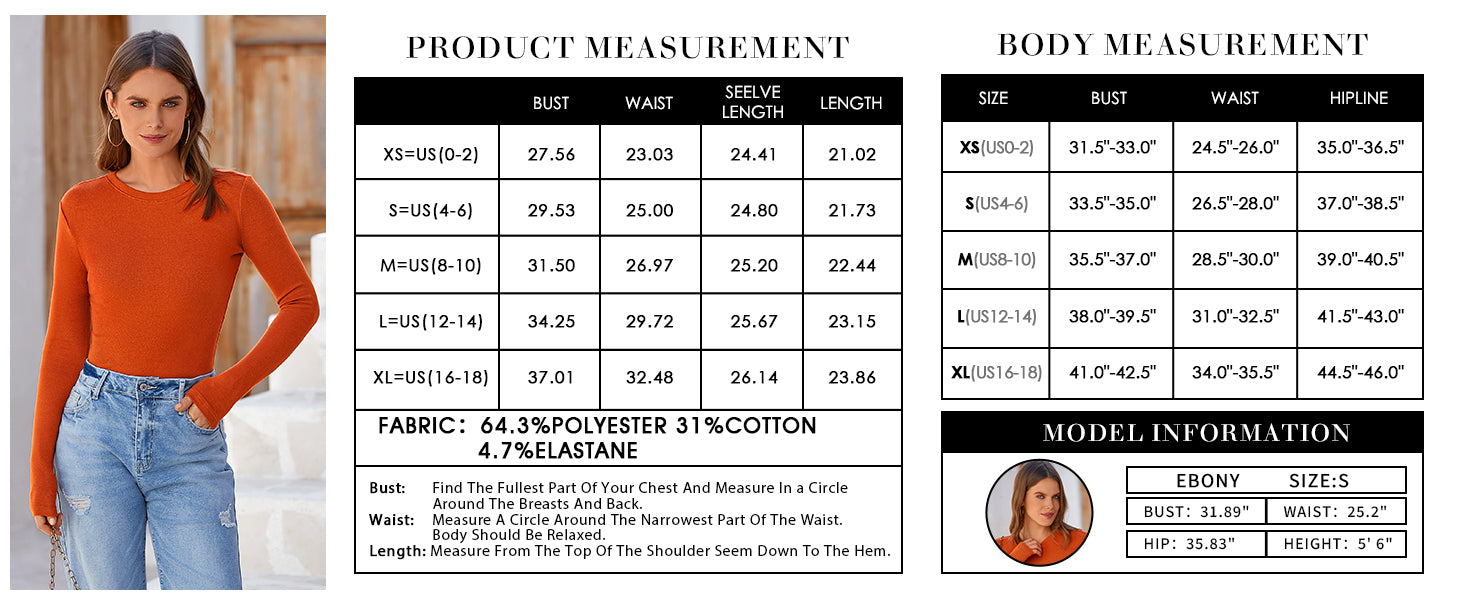 BTFBM Women's Casual Tops Spring Fall Outfits Long Sleeve Shirt Crewneck Workout Stretchy Slim Fit Going Out Top