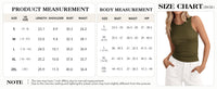 PRETTYGARDEN Womens Summer High Neck Ribbed Tank Tops Casual Basic Sleeveless Slim Fitted Racerback Workout T Shirts PRETTYGARDEN
