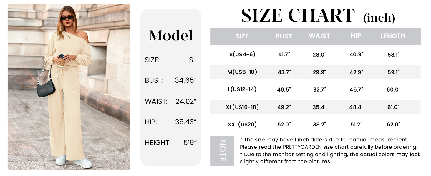 PRETTYGARDEN Long Sleeve Jumpsuit For Women Dressy Off Shoulder One Piece Loose Wide Leg Jumpsuits Casual Flowy Romper