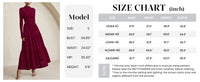 PRETTYGARDEN Long Sleeve Dress for Women Fall Eyelet Mock Neck A Line Elegant Classy Maxi Wedding Guest Dresses Pockets