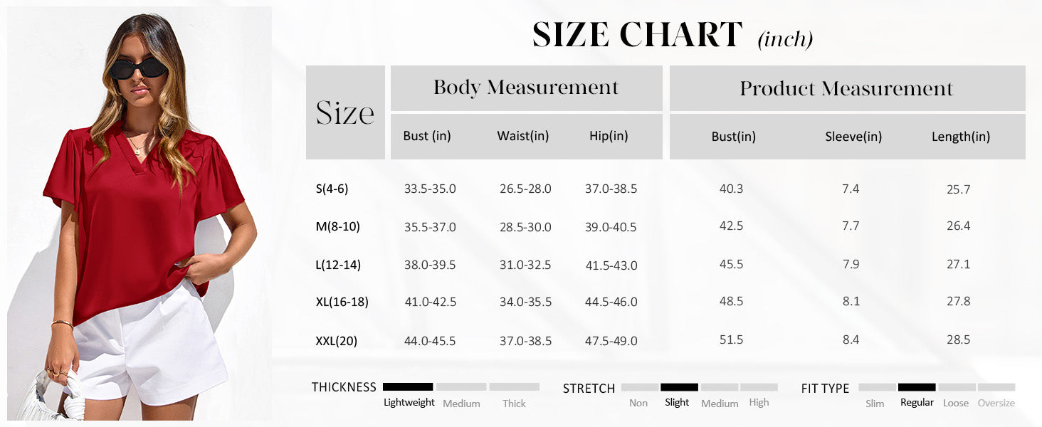 PRETTYGARDEN Women's Summer Blouses Dressy Casual Ruffle Cap Sleeve V Neck Business Work Trendy Cute Tops Spring Outfits PRETTYGARDEN